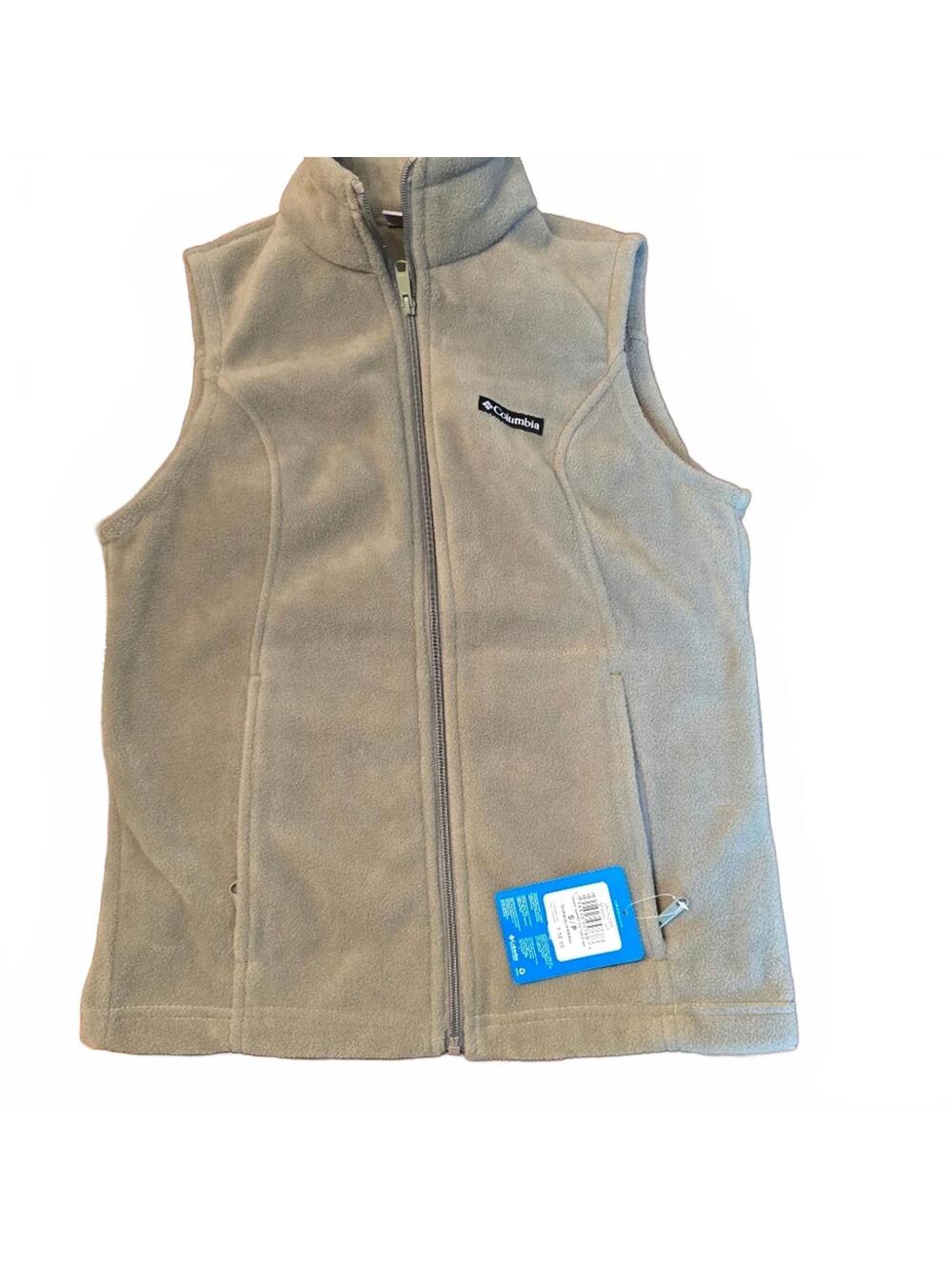 NWT Columbia Sportswear Olive Fleece Zip Vest Women’s Size Small - Picture 4 of 7
